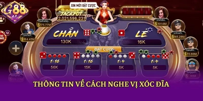 Thông tin về cách nghe vị xóc đĩa